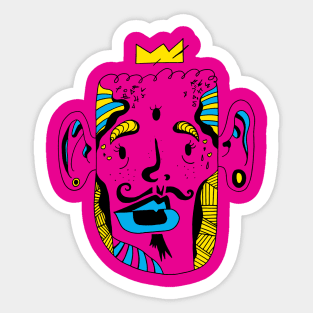 CMYK  Strange King Pierre Sticker